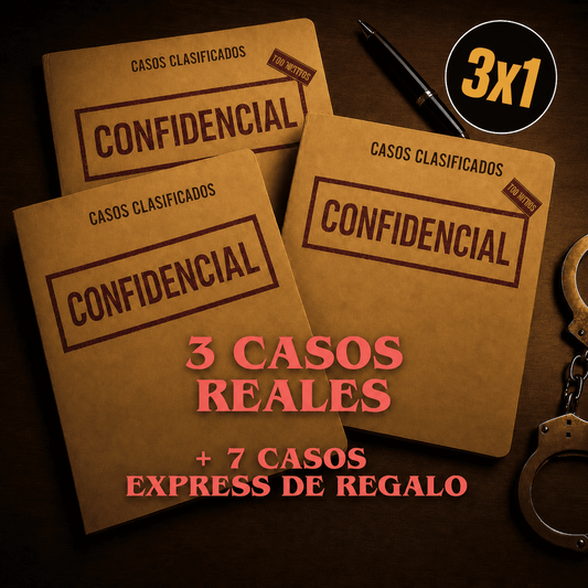 JUEGOS DE INVESTIGACIÓN – HOY 3X1 – LLEVATE 3 CASOS REALES + 7 CASOS EXPRESS DE REGALO